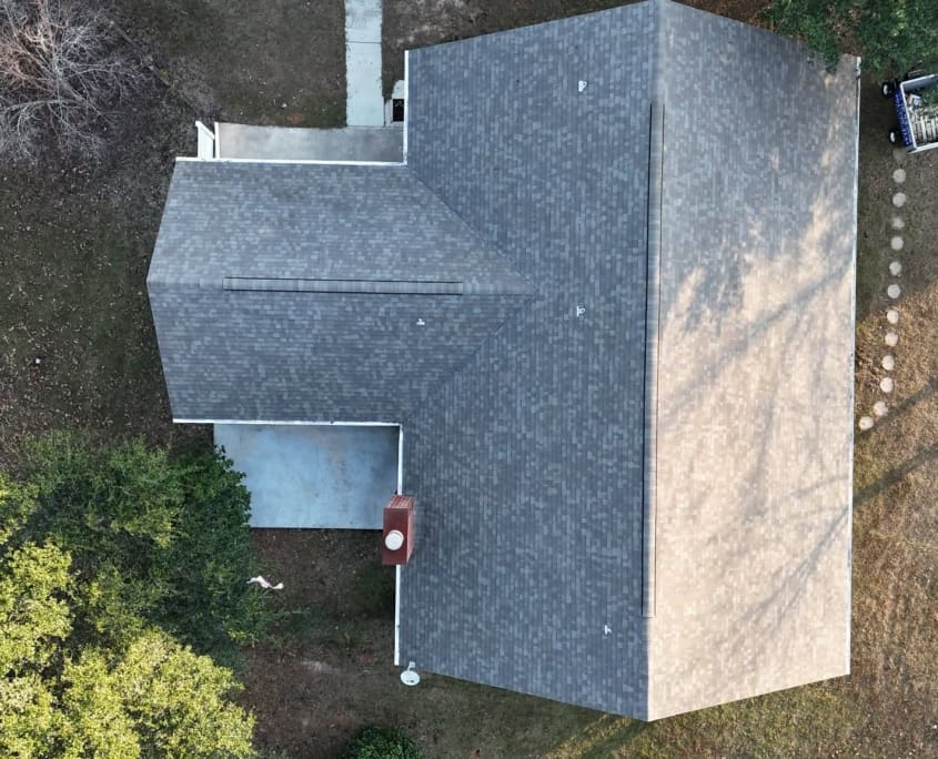 New Roof Installation Overhead View 2