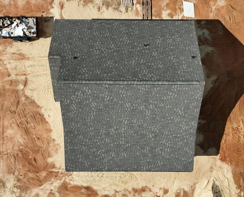 Overhead View of Beautiful Cottage Home with Durable Atlas Pristine Weather Wood Shingles